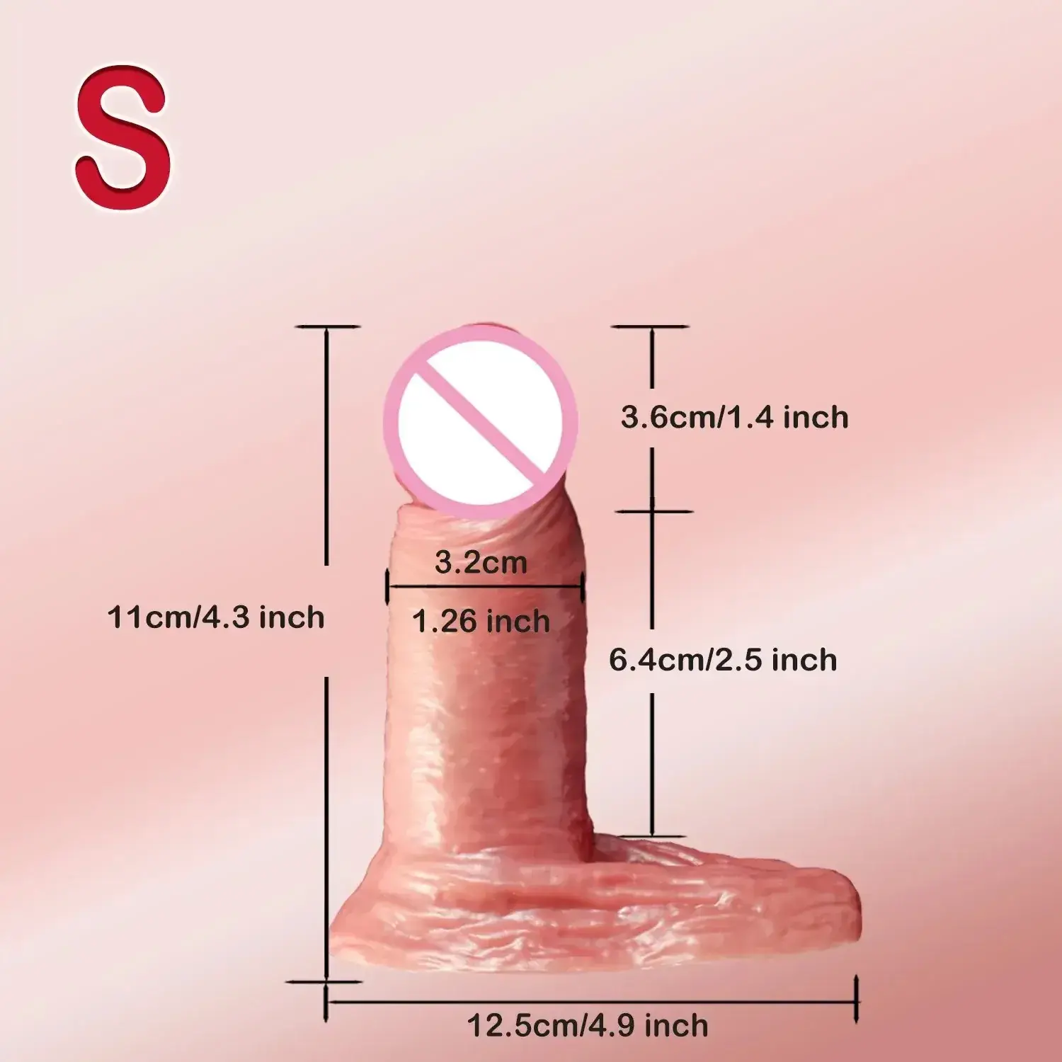 dildo realista silicona médica textura de titanio