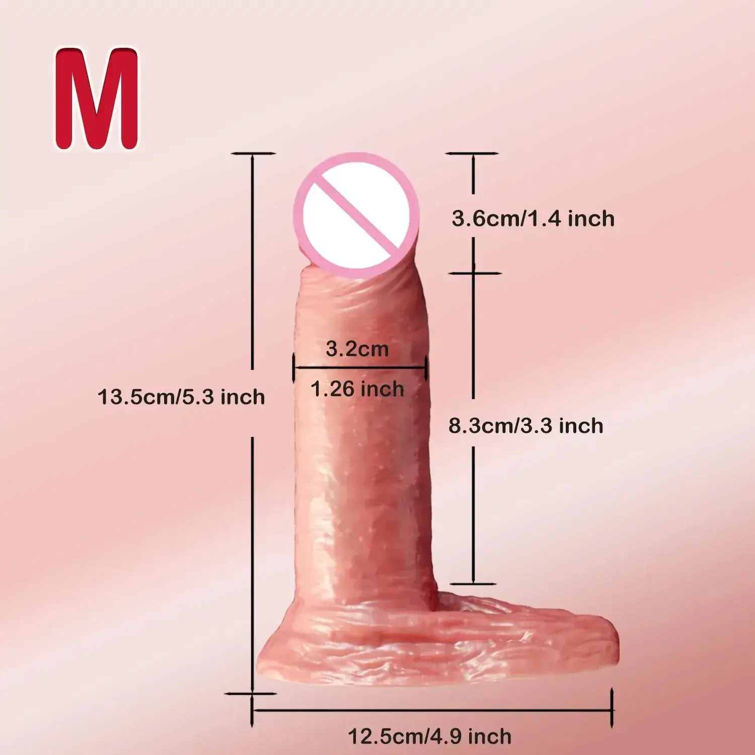 dildo realista silicona médica textura gruesa