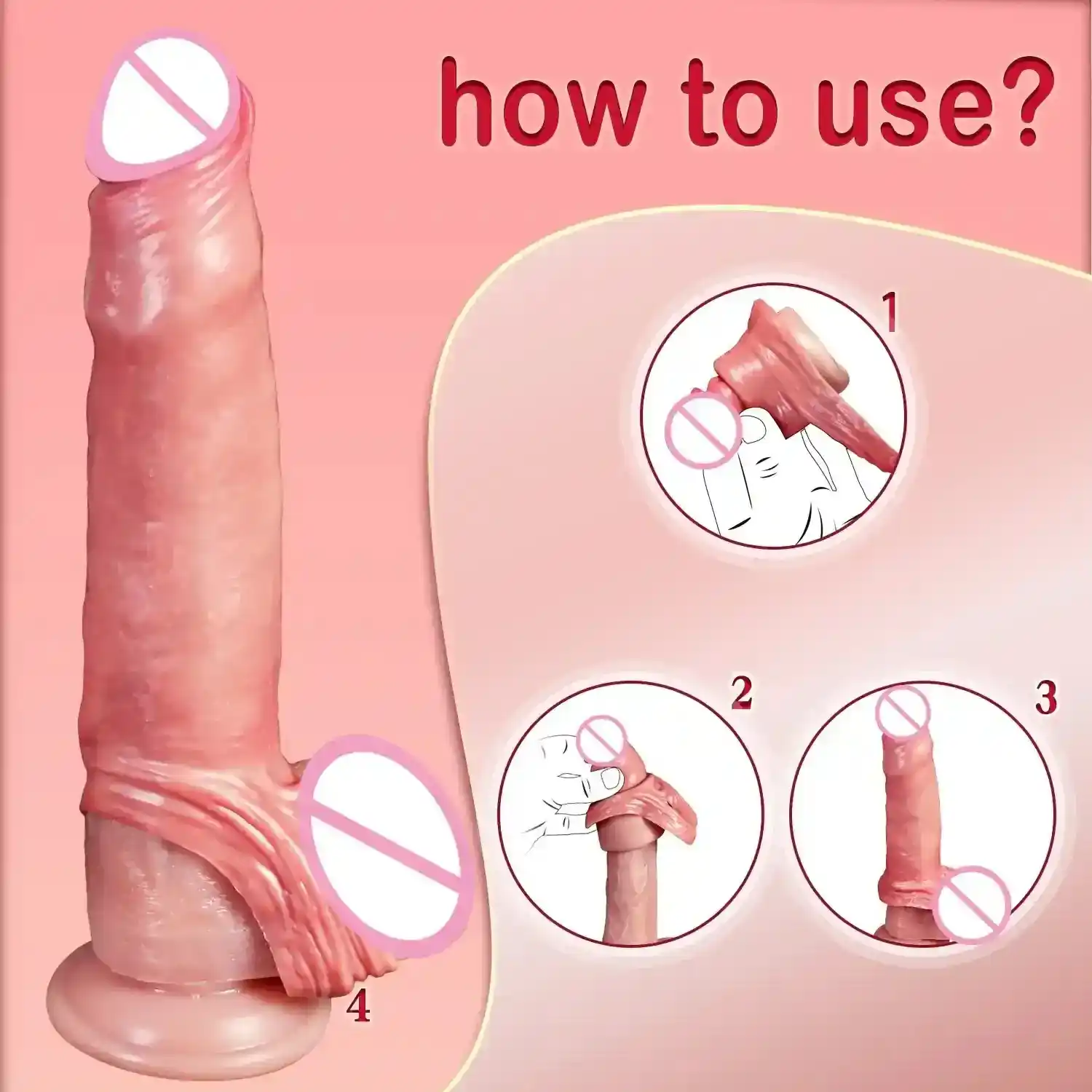 dildo realista silicona médica textura realista 1