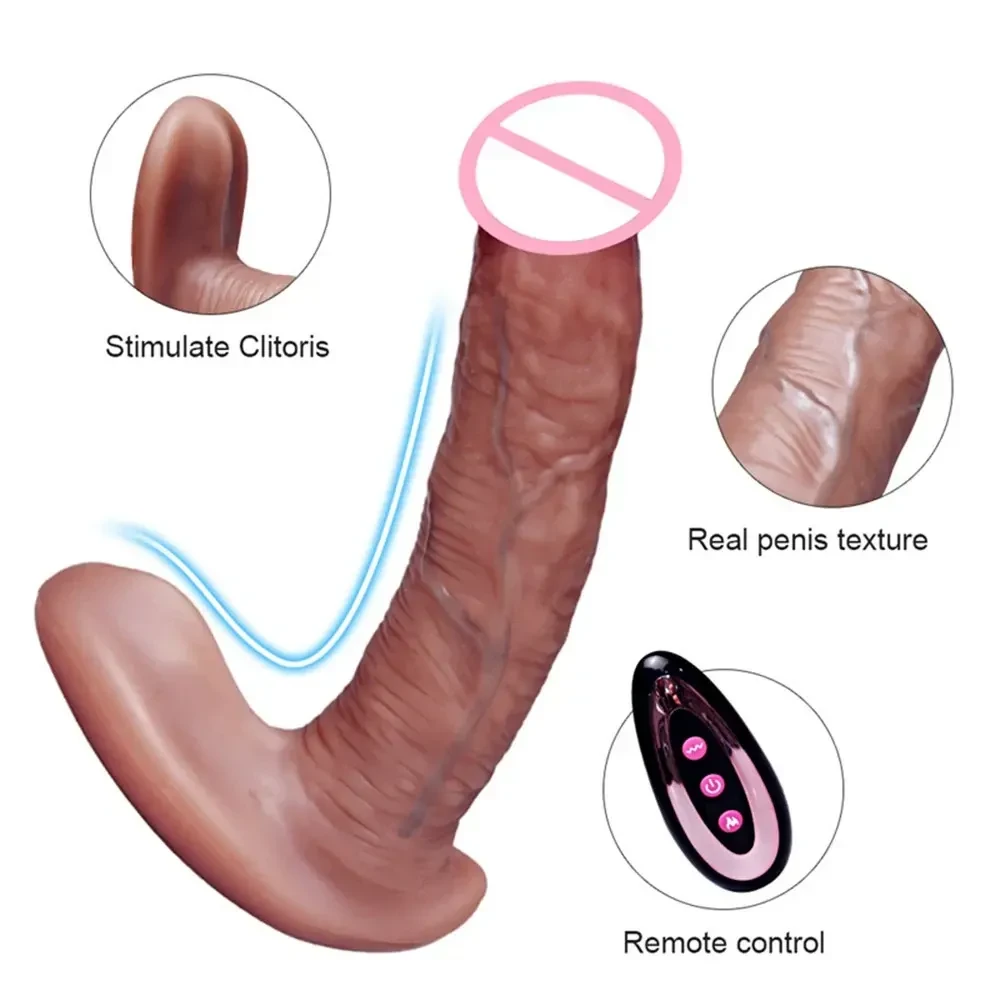 dildo realista vibrador con control remoto