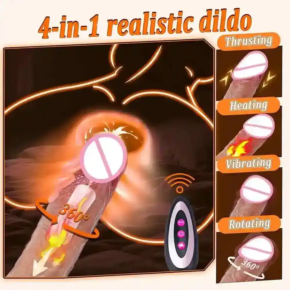 dildo térmico con vibración para punto g
