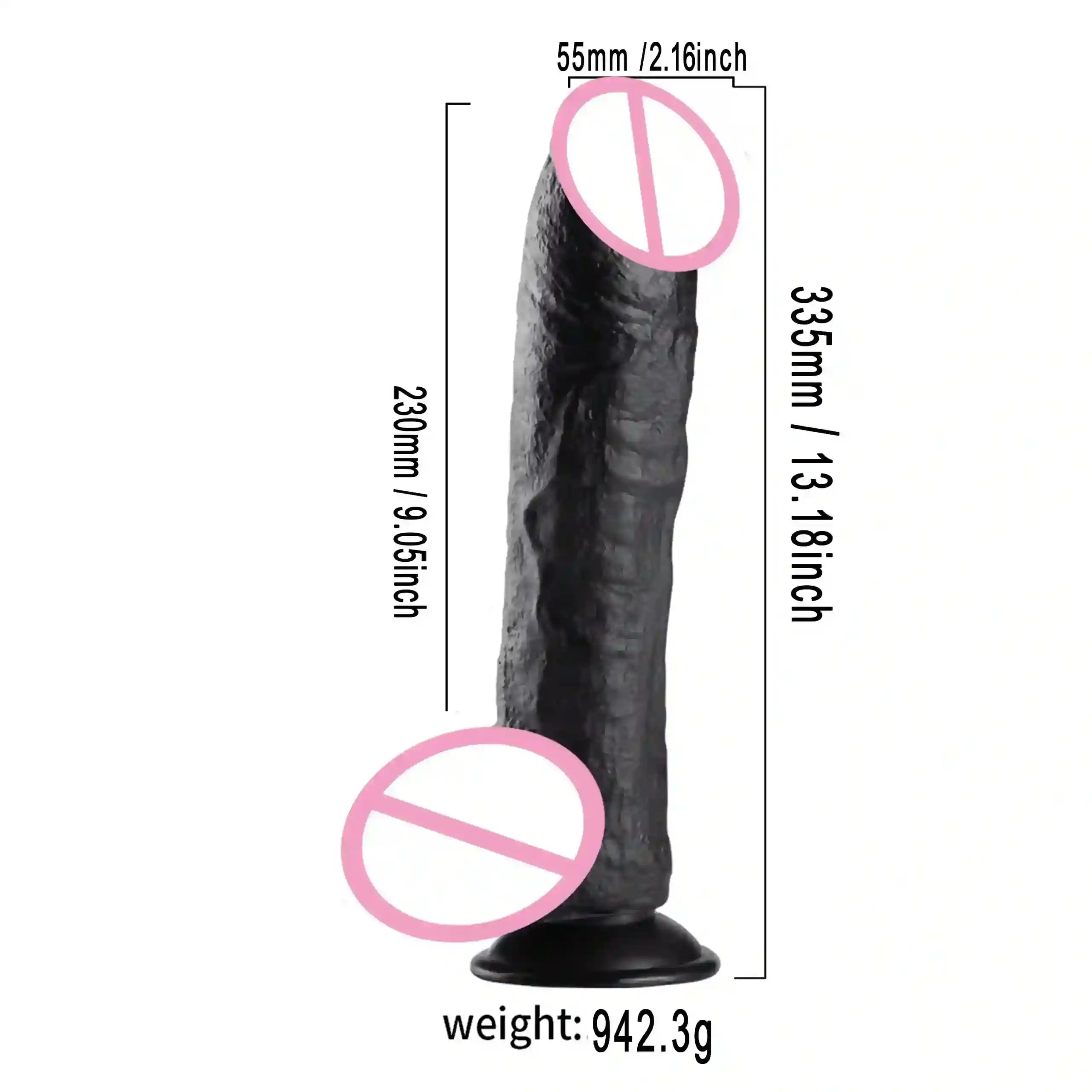dildo tpe color negro realista