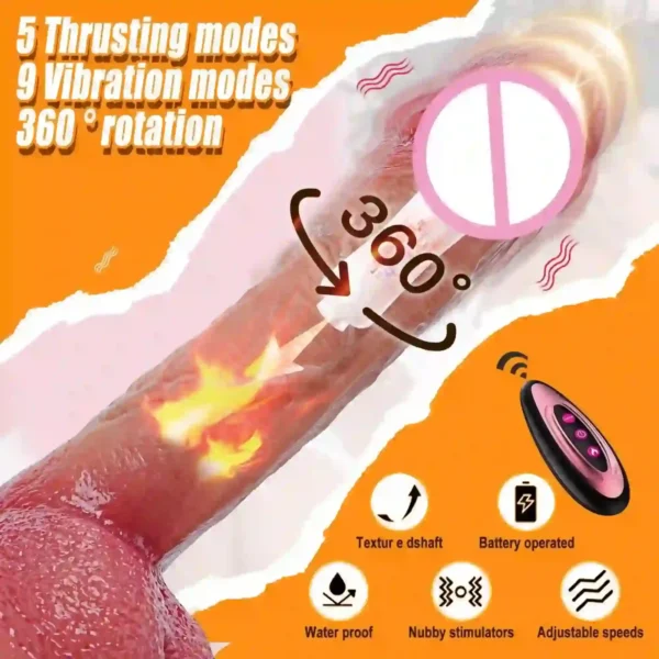 dildo vibrante de silicona líquida calienta