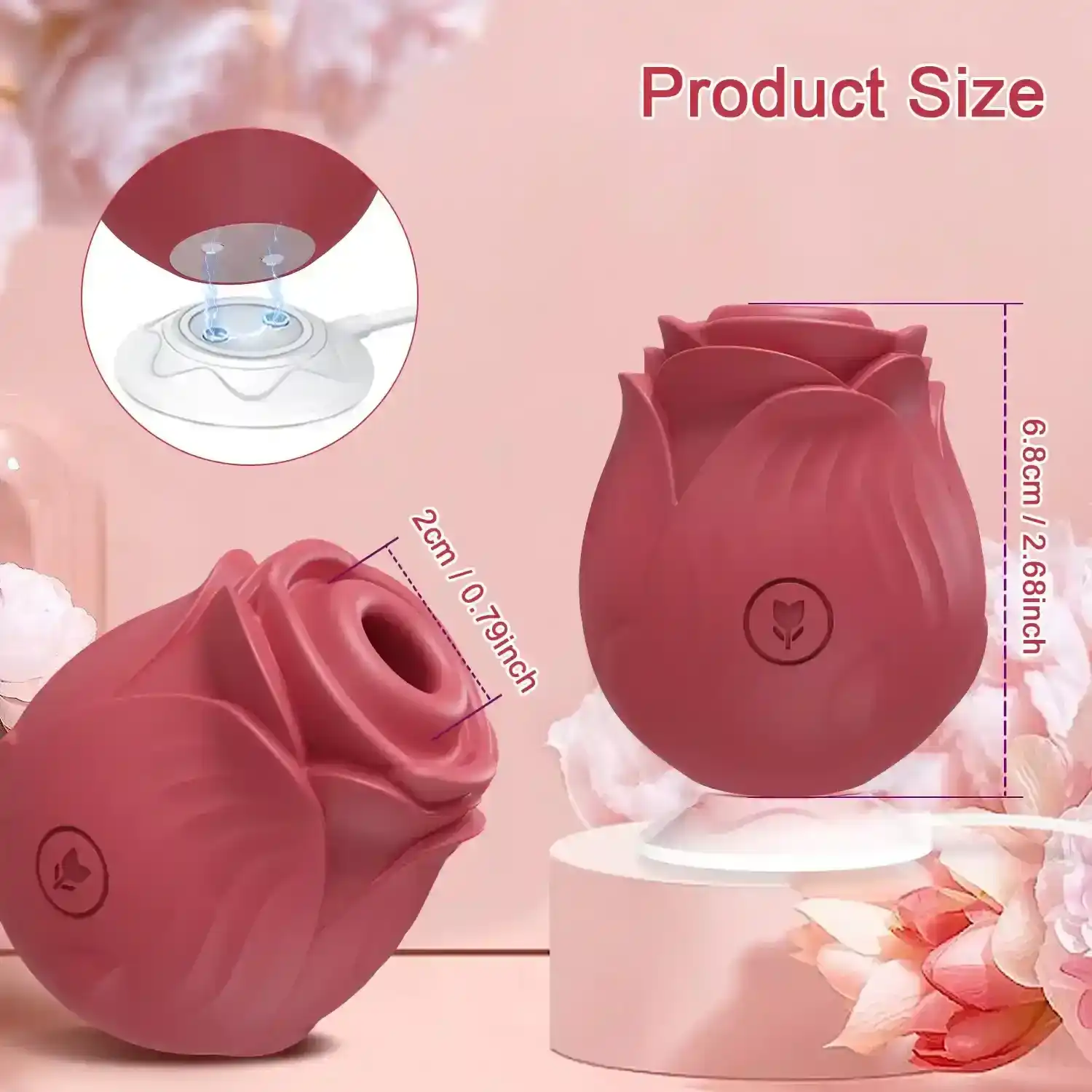 estimulador clitoriano rosa recargable