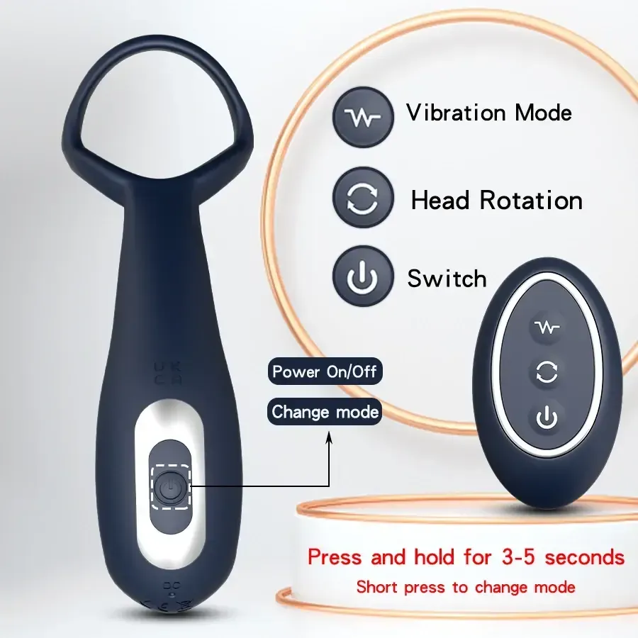 estimulador de prostata curvado impermeable