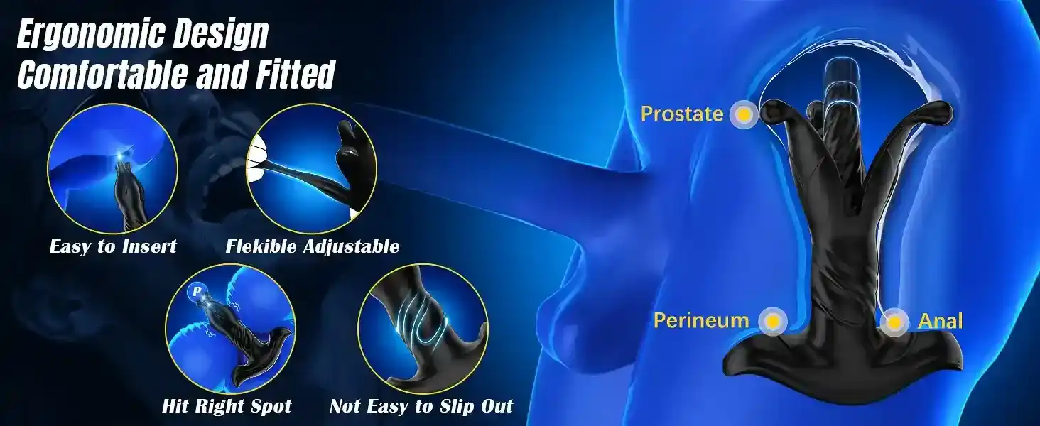 estimulador prostatico de silicona transparente