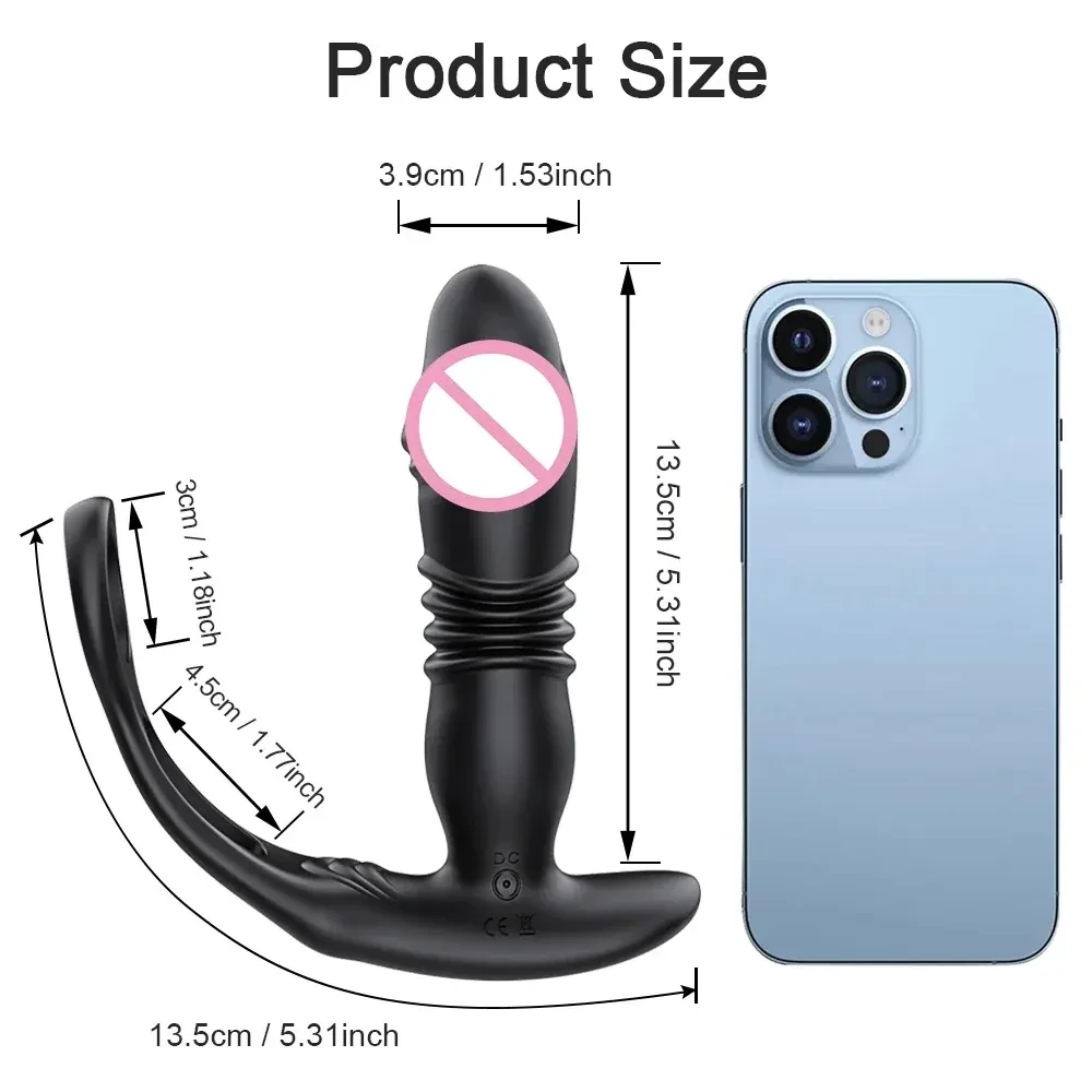 estimulador prostatico silicona negra control remoto