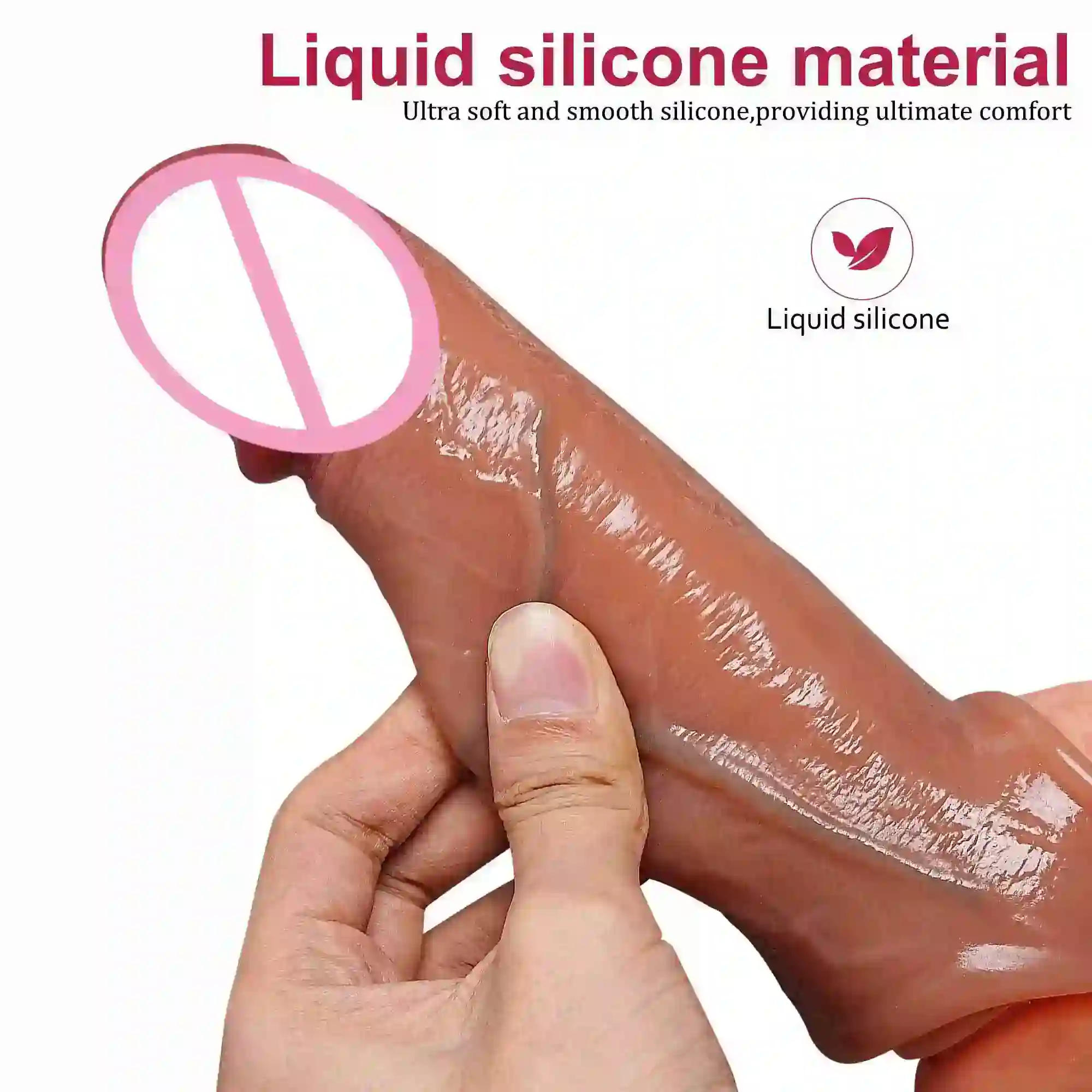funda realista de pene con textura venosa