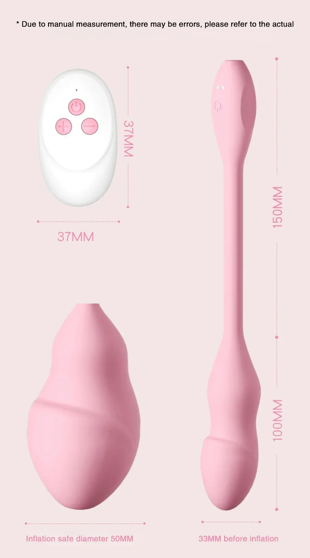 huevo de placer inflable con control remoto