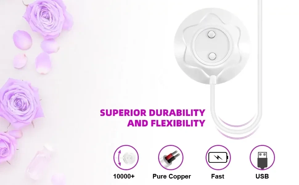 isensualflow es cable cargador magnetico rosa rapido