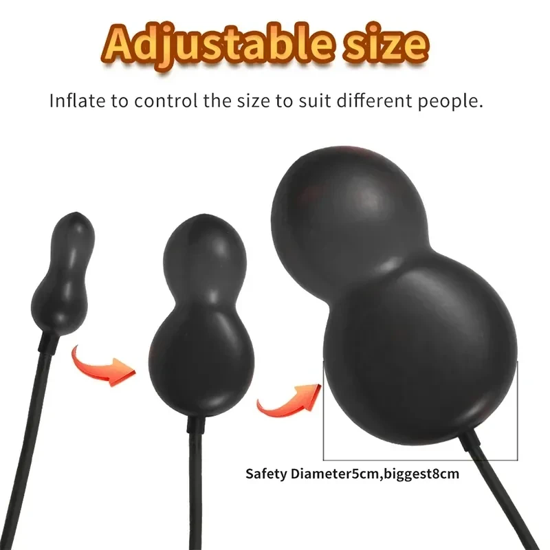 isensualflow es dilatador anal inflable silicona medica negro