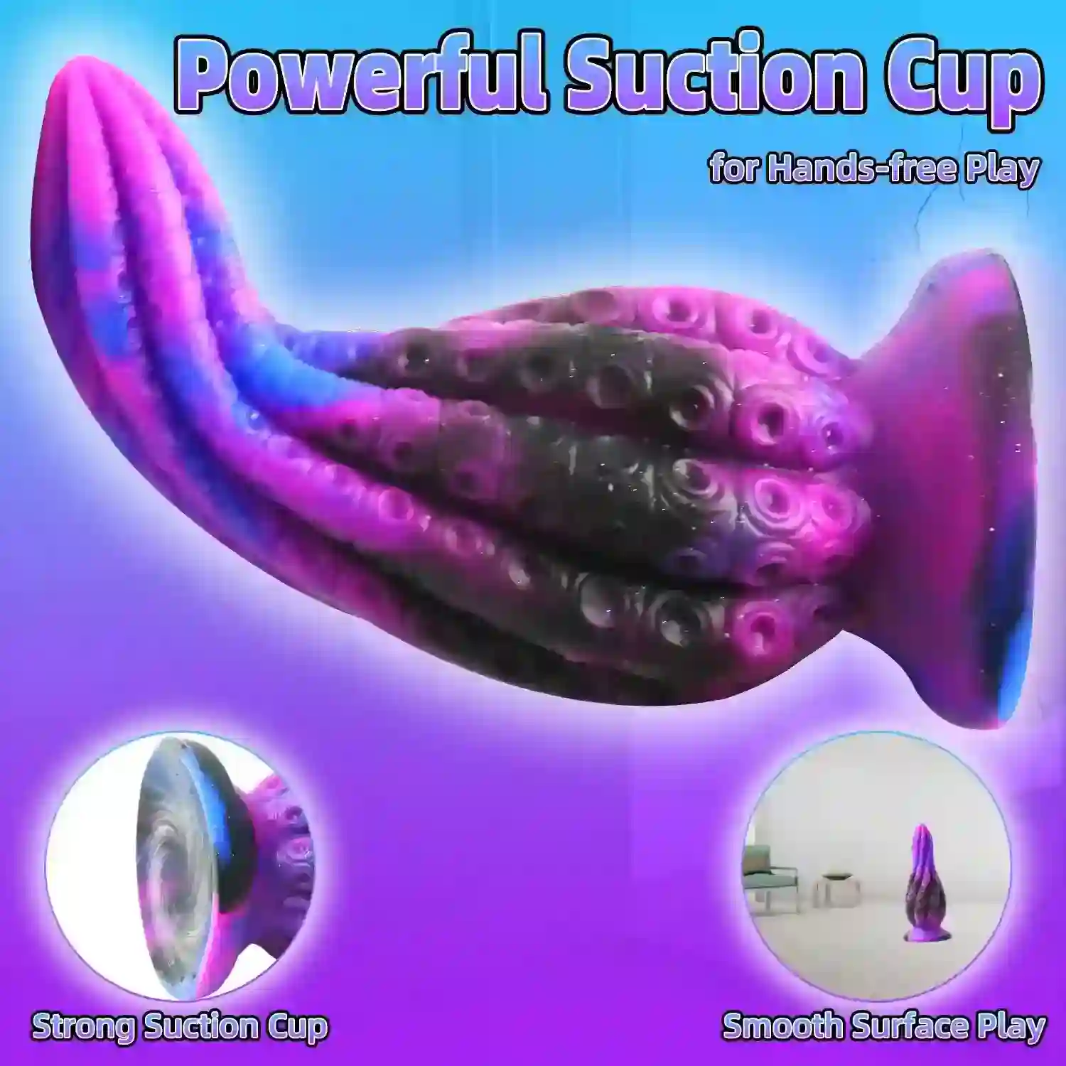 isensualflow es dildo grueso silicona medica tentaculos texturizados