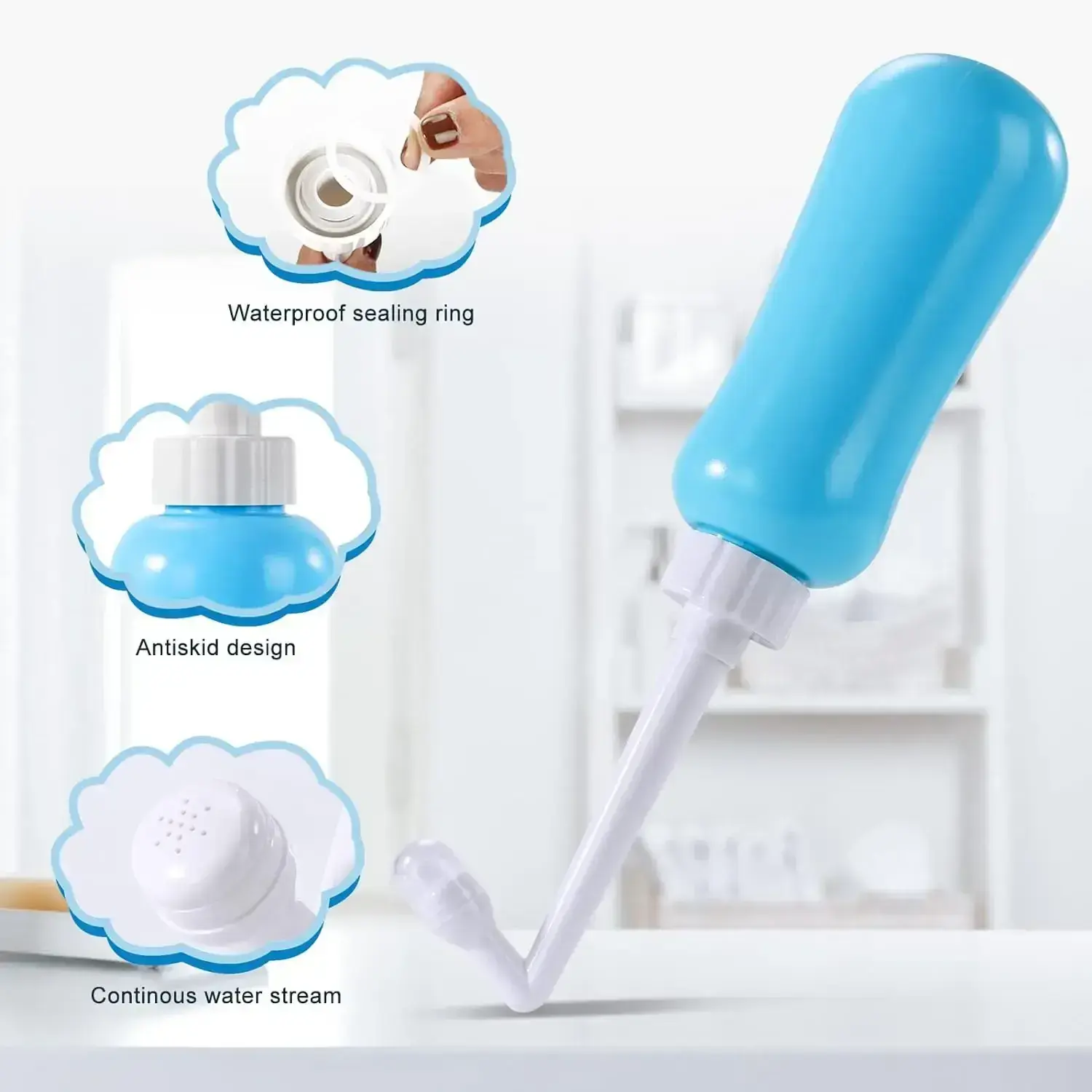 isensualflow es irrigador perineal plastico diseno ergonomico