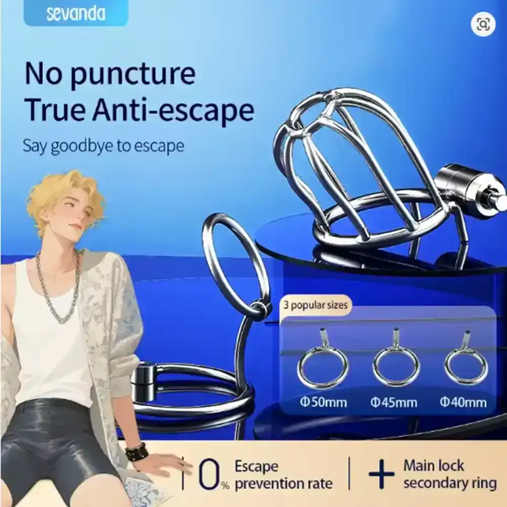 isensualflow es jaula de castidad acero inoxidable hombre