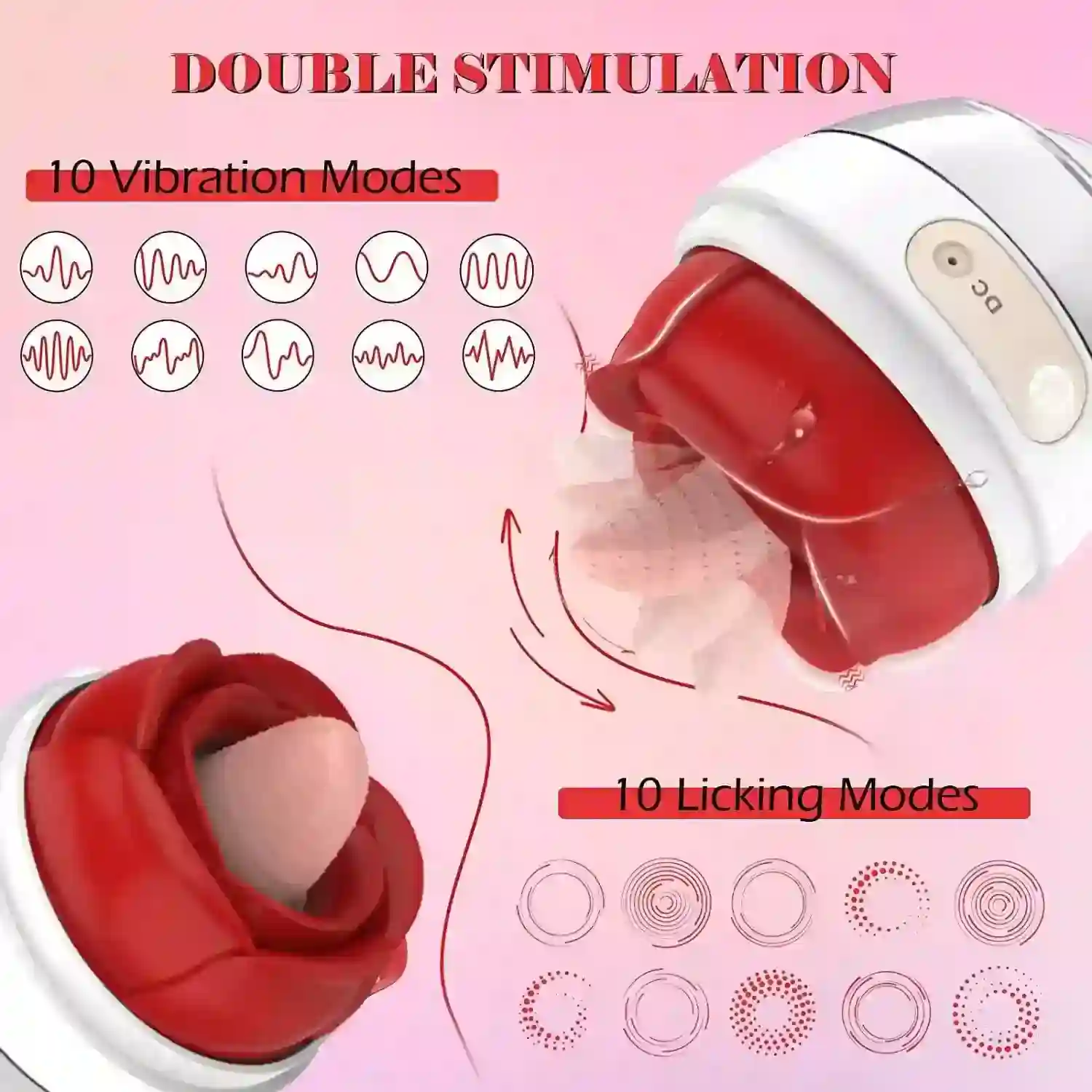 isensualflow es juguete clitoris rosa silicona hipoalergenica