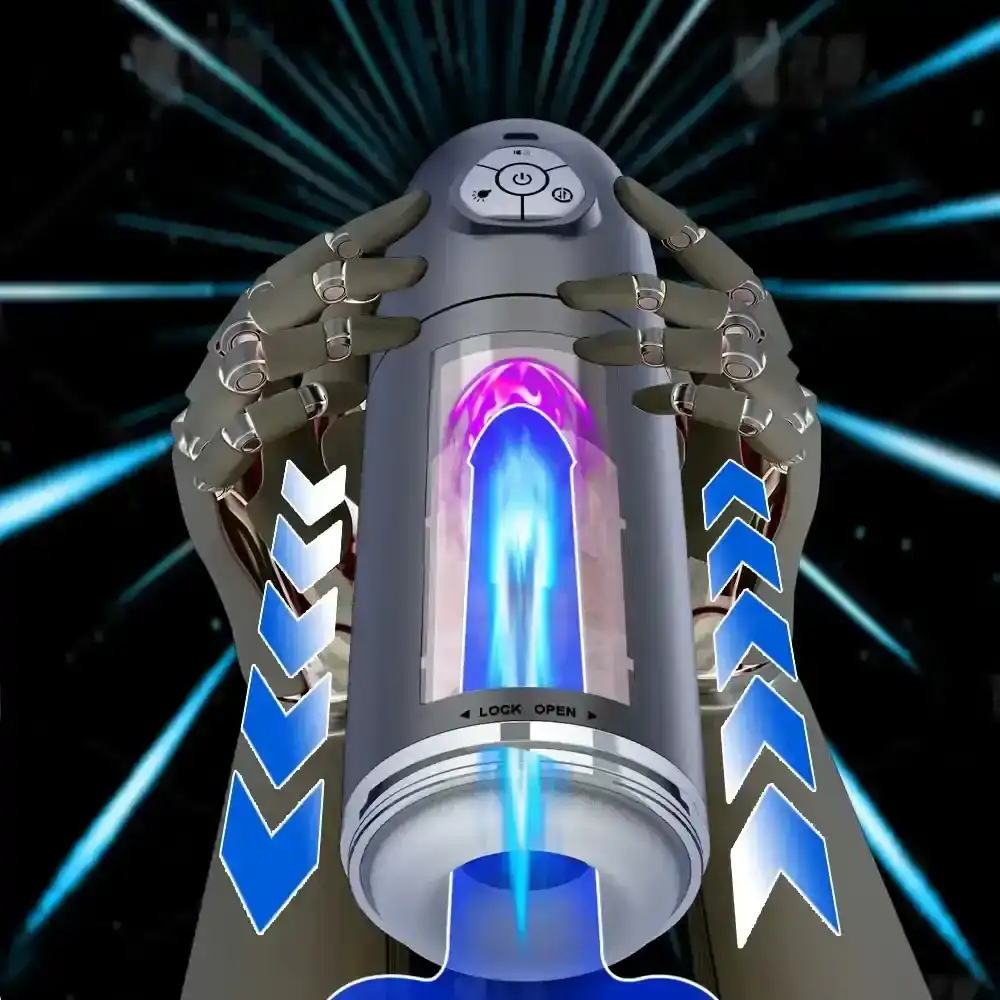 isensualflow es masturbador telescopico rotatorio tpe silicona