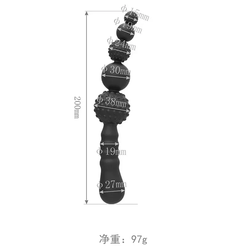 isensualflow es plug anal de silicona con perlas graduales