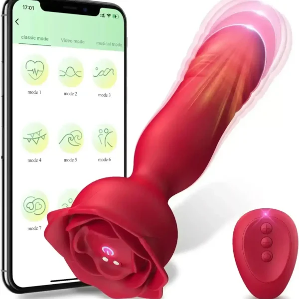 isensualflow es plug anal rosa recargable con empuje