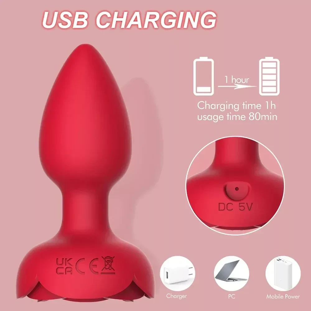 isensualflow es plug anal rosa vibratorio ligero