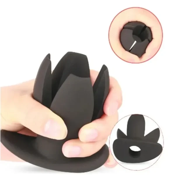 isensualflow es plug anal silicona hueco pétalo