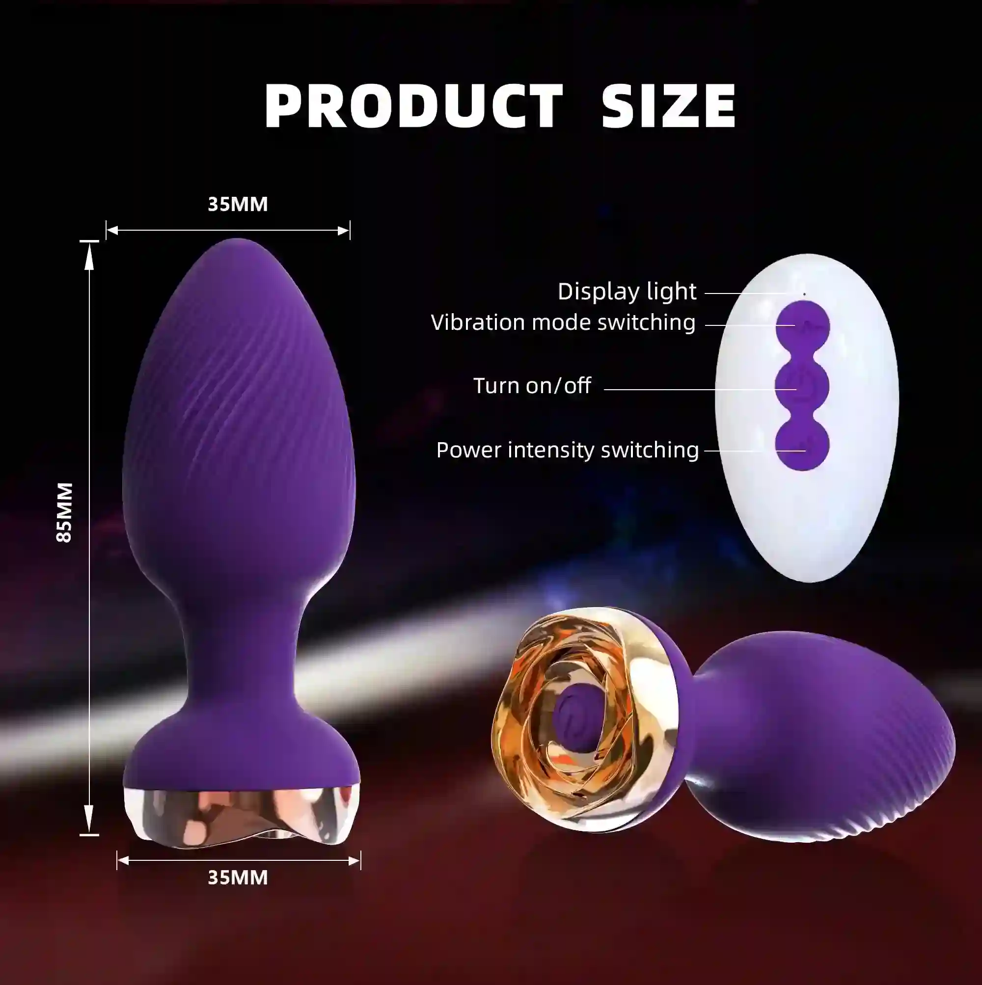 isensualflow es plug anal vibratorio impermeable silicona