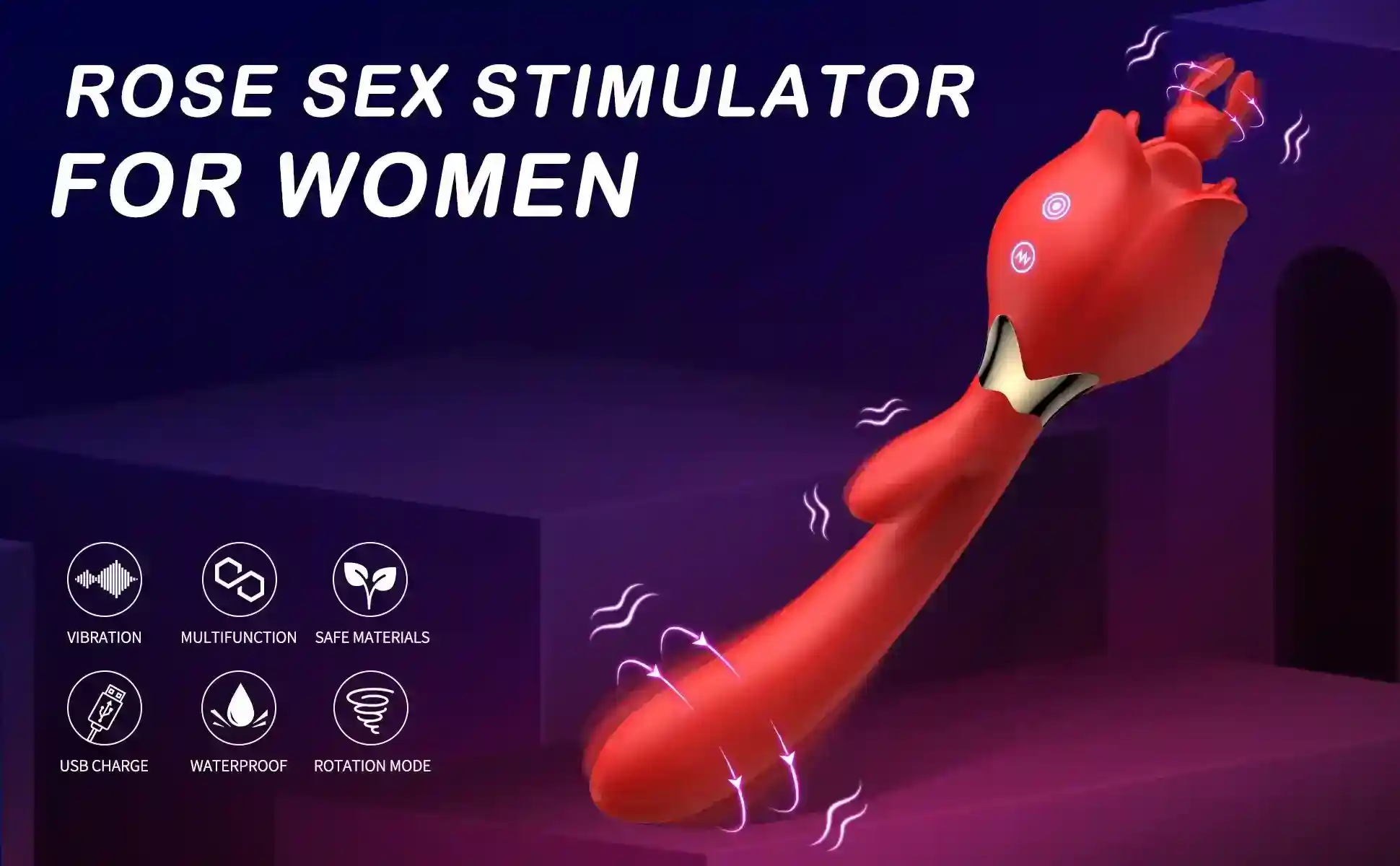 isensualflow es vibrador rosa silicona estimulador clitoris