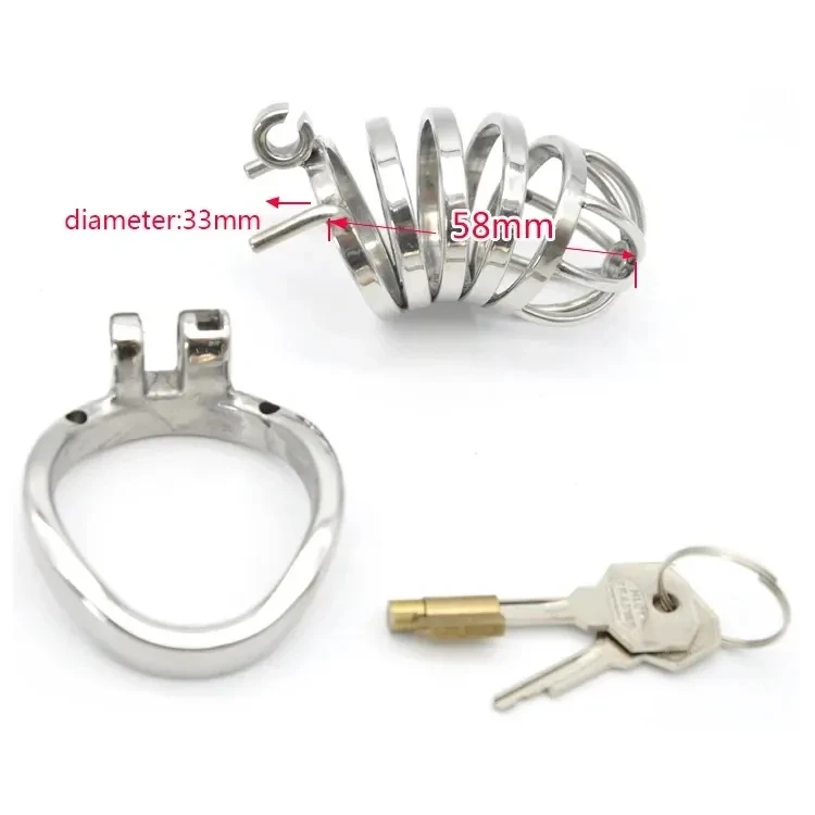 jaula de castidad con anillos 4.5cm