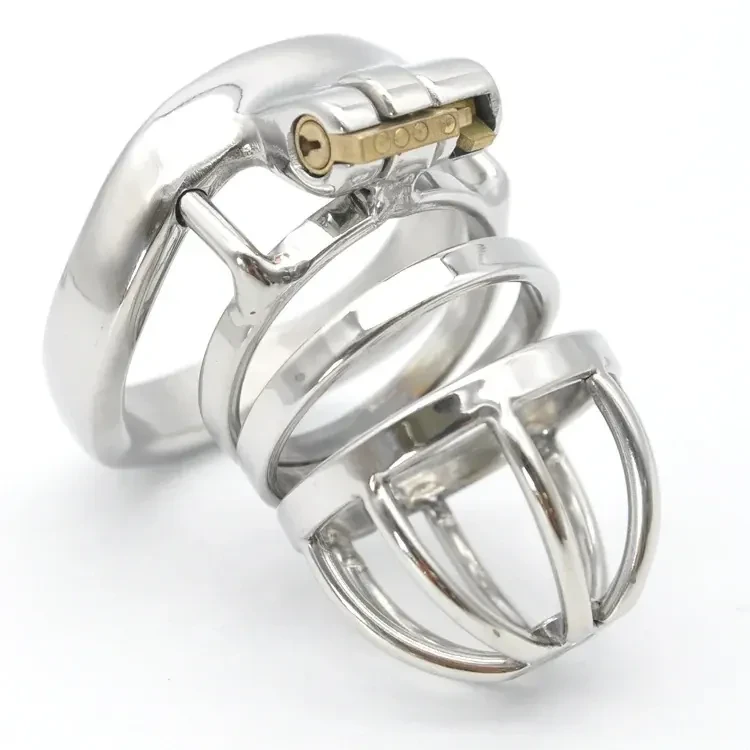 jaula masculina plateada de acero premium
