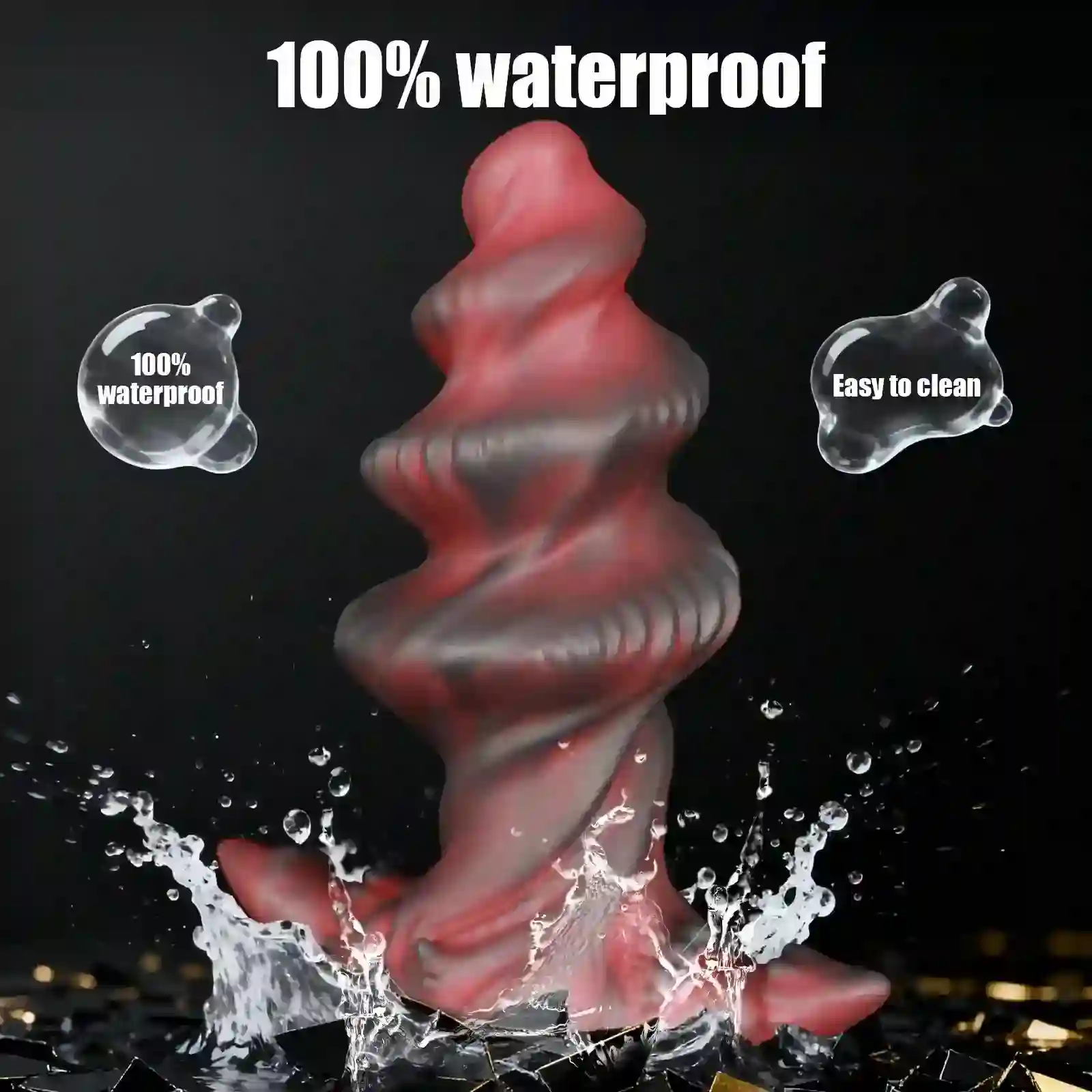 juguete anal espiral silicona impermeable