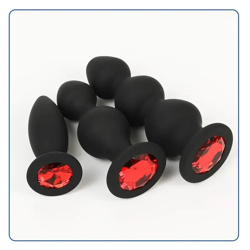 juguete anal silicona medica tamano grande diamantes