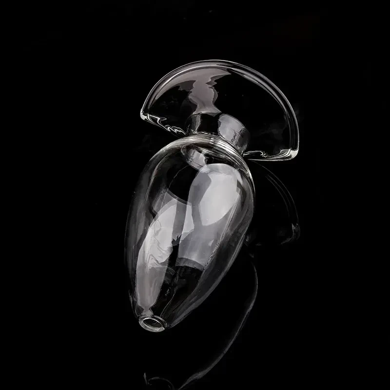 juguete anal vidrio hueco transparente