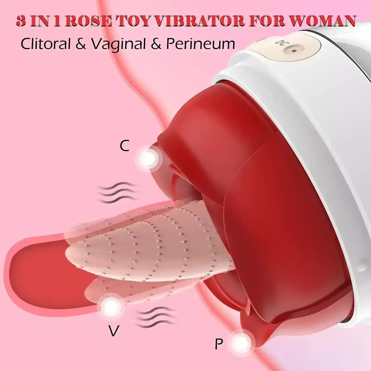 juguete clitoriano rosa con lengua vibradora