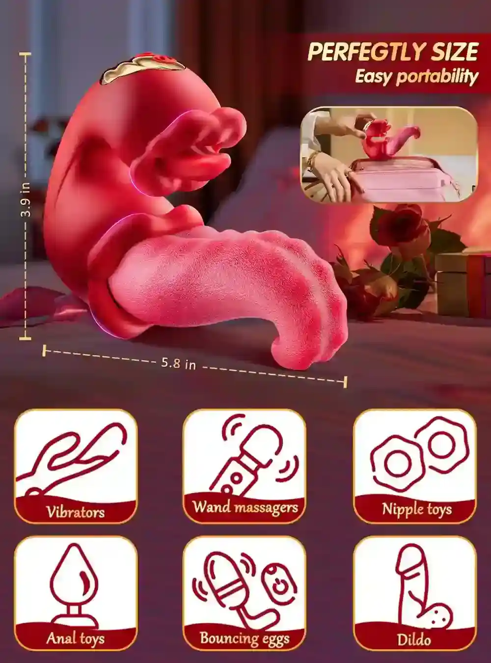 juguete de placer con modos de lengua