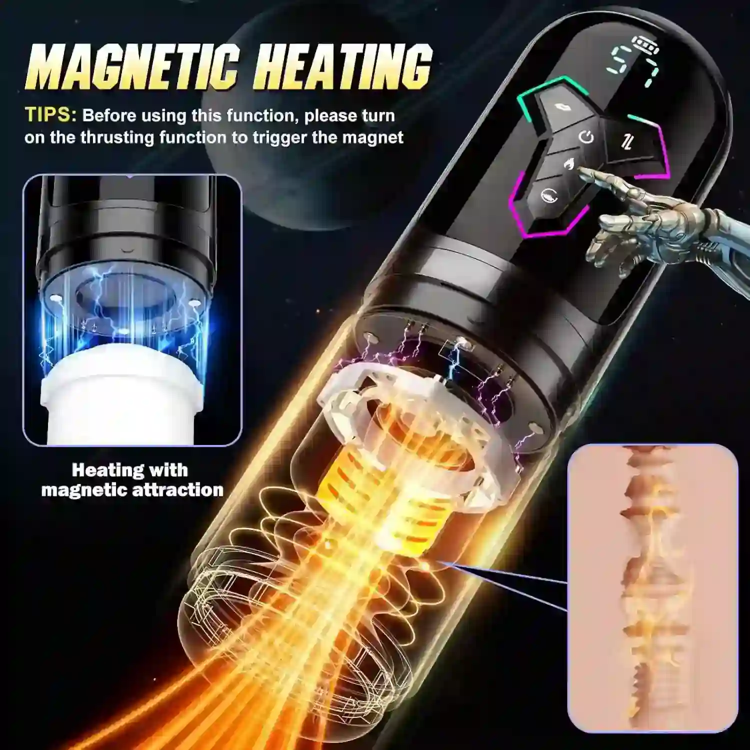 juguete electrico con funda de silicona bionica