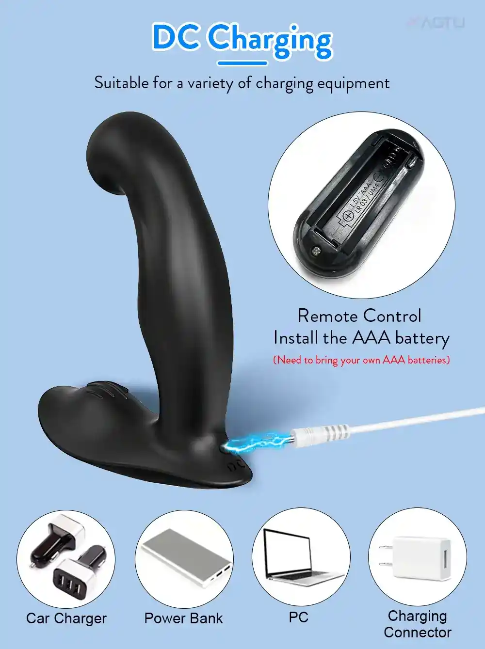 juguete prostata hombre silicona impermeable