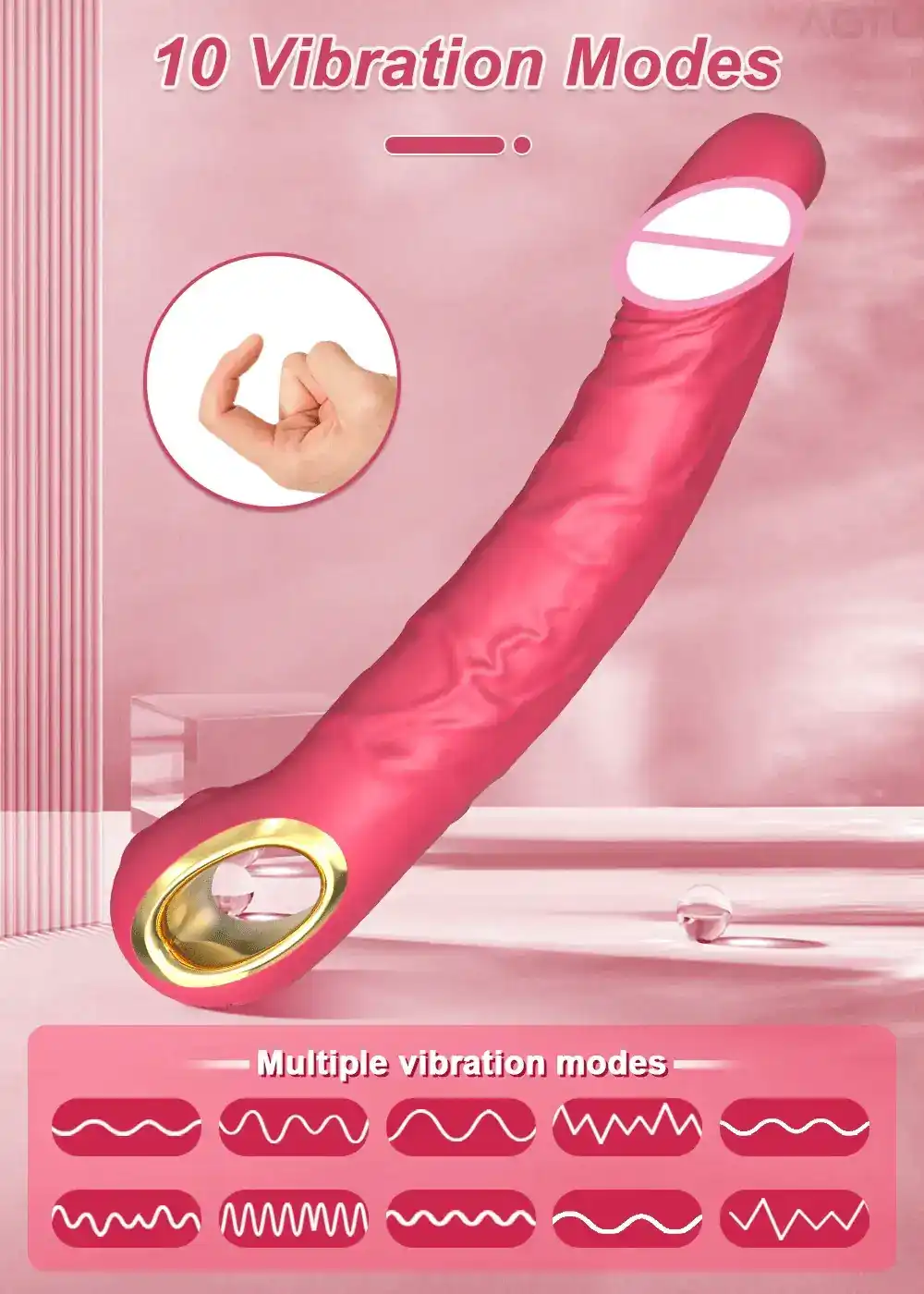 juguete sexual de silicona con curvatura