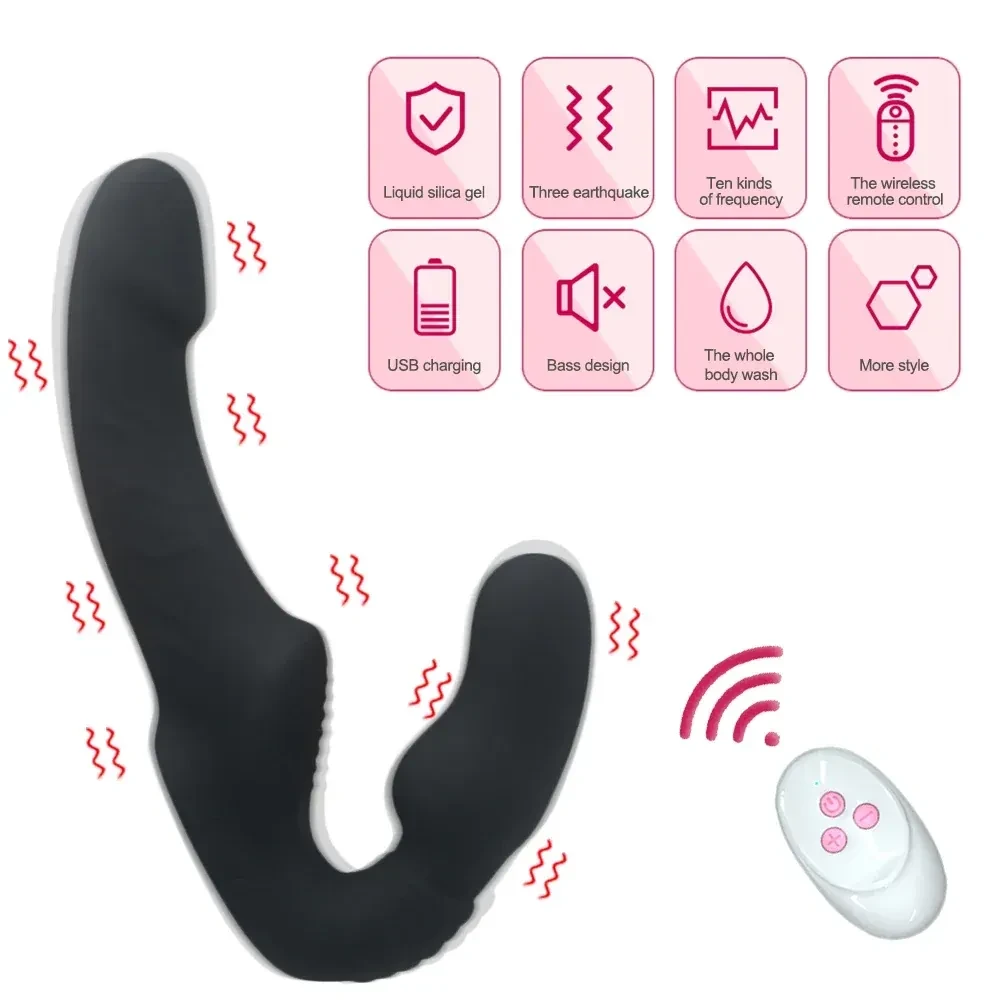 juguete sexual doble cabeza amplia silicona