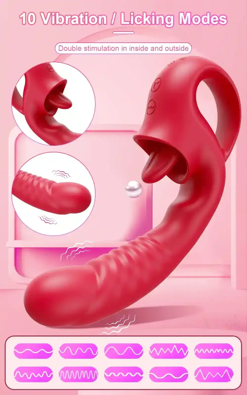 juguete sexual lengua vibrador recargable