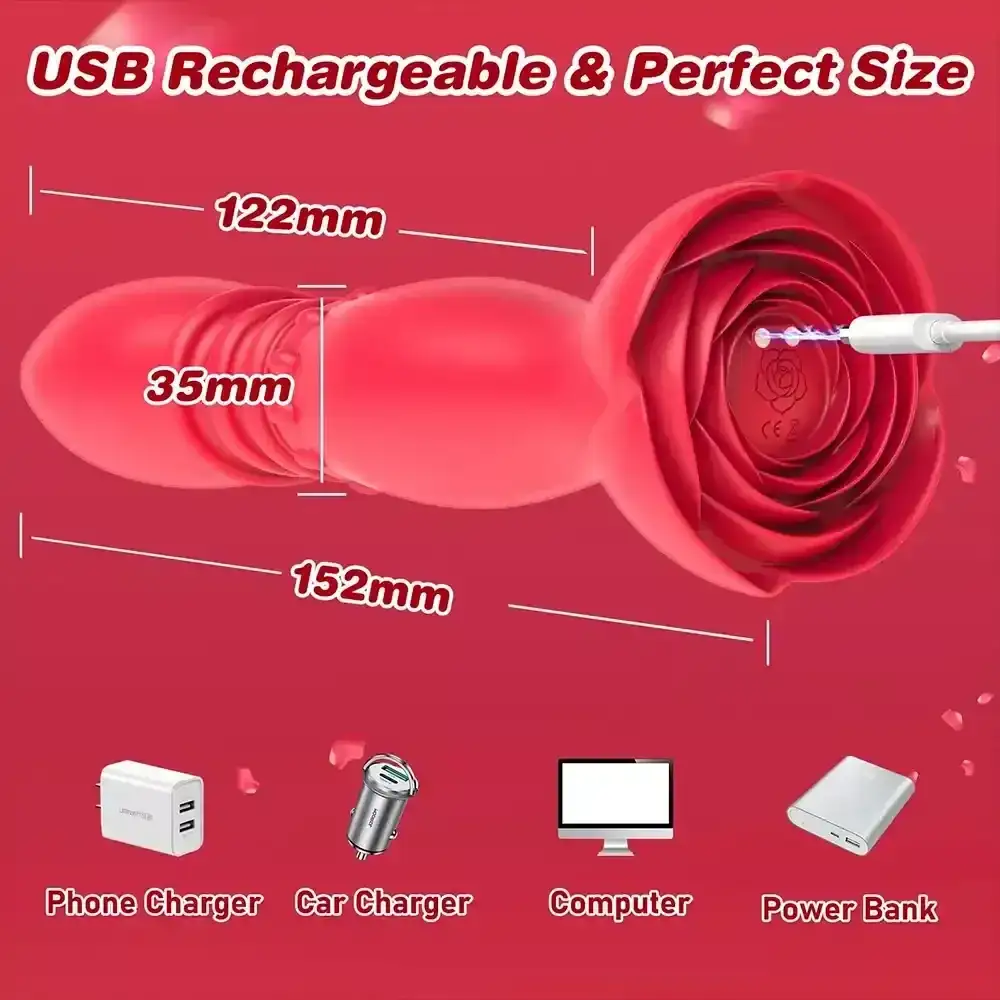 juguete sexual rosa silicona telescopico