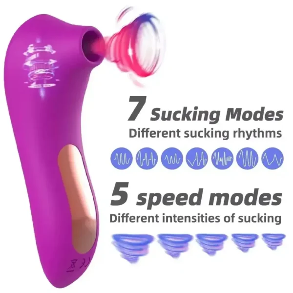 juguete succión clitoris piel segura carga