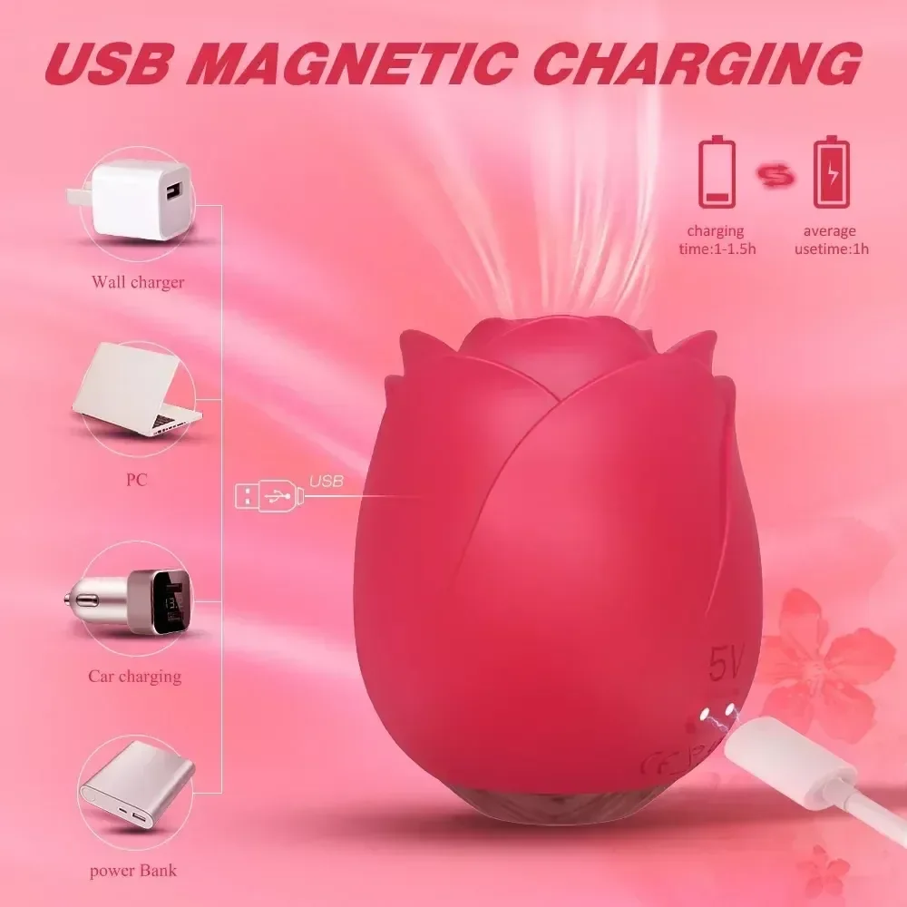 juguete succion rosa silicona suave