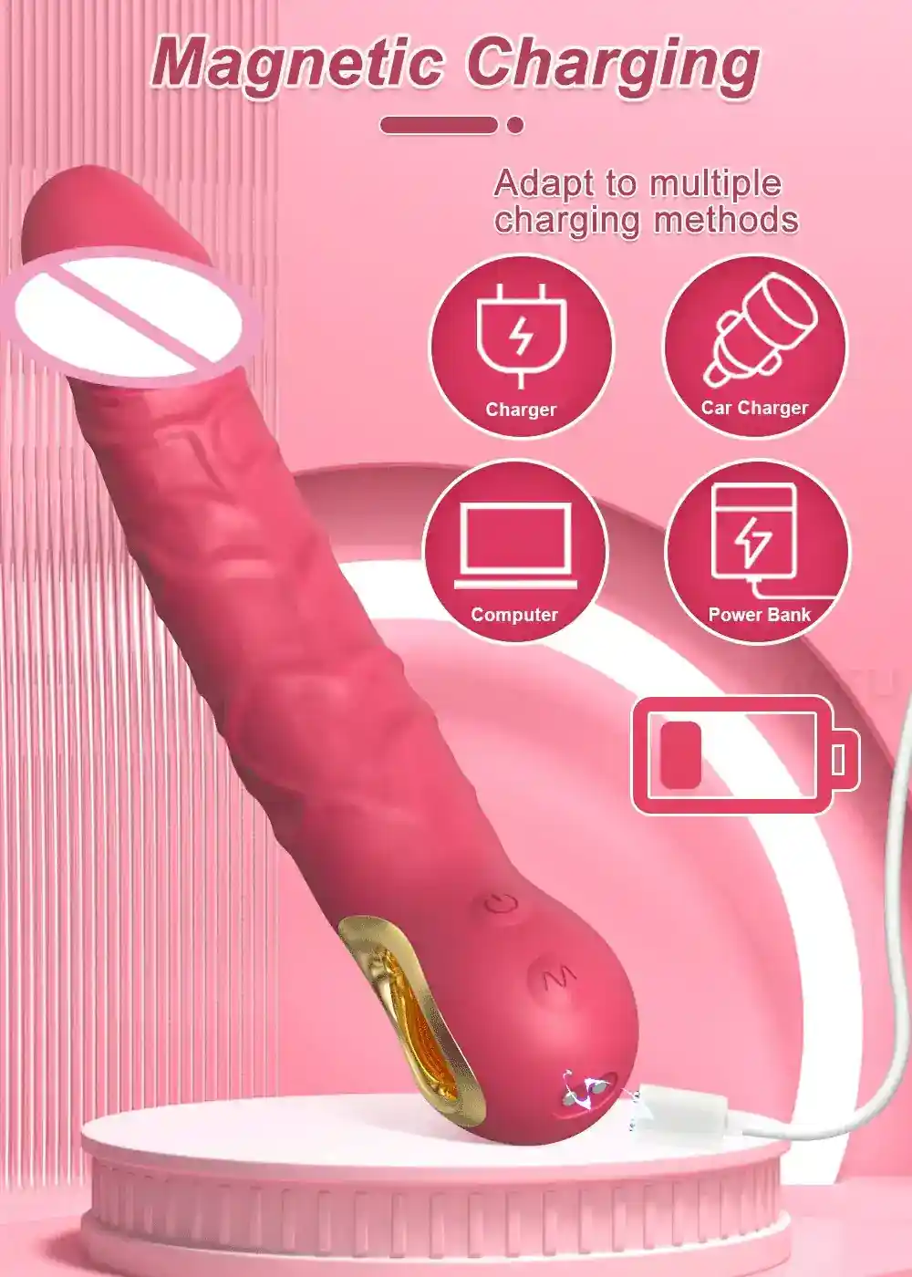 juguete vaginal de silicona segura recargable