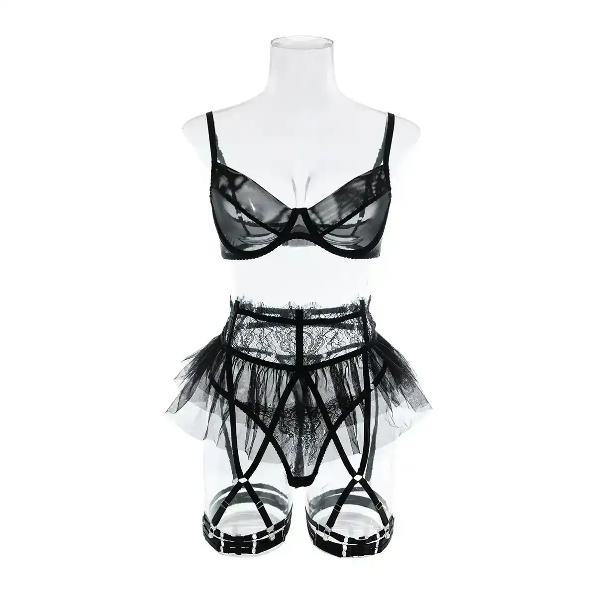 lenceria con transparencias tul