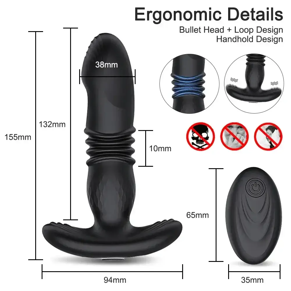 masajeador anal hombres silicona recargable