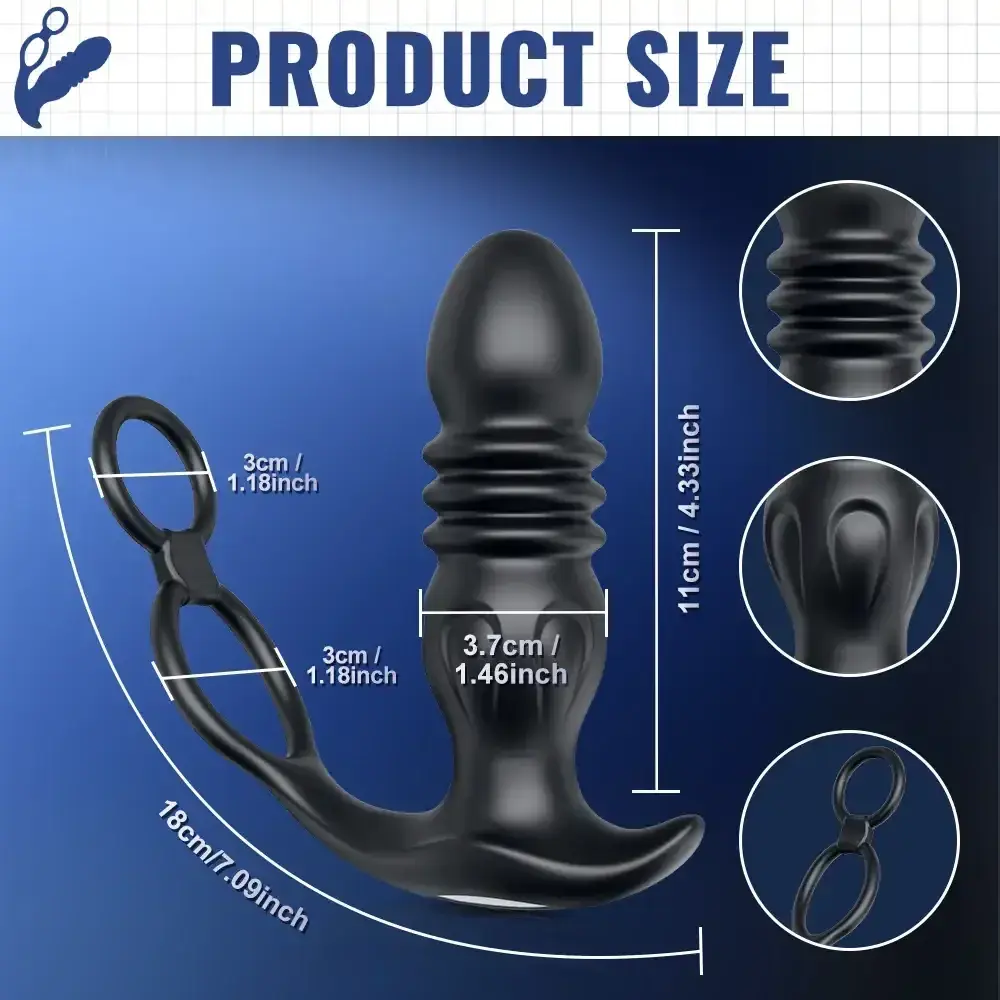 masajeador prostatico hombre silicona impermeable