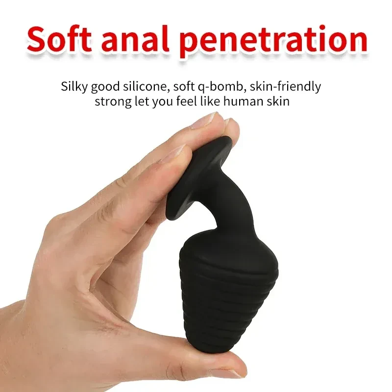 masajeador prostatico silicona negra ergonomico