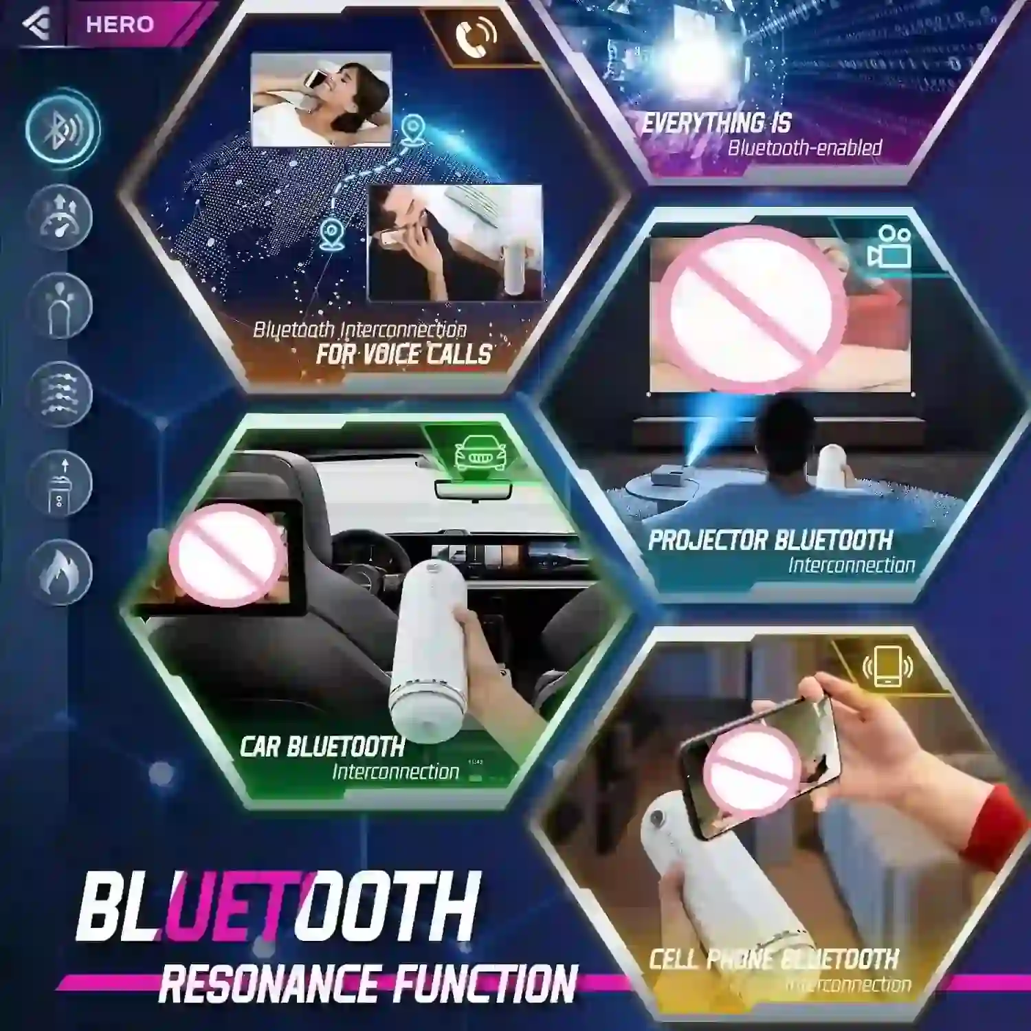 masturbador con control de velocidad variable