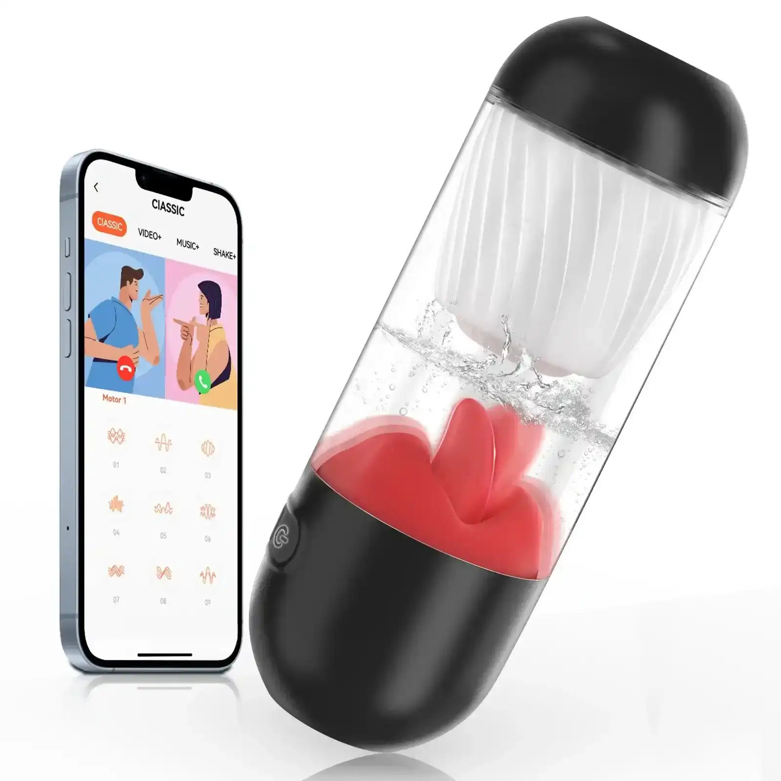 masturbador de silicona cuerpo seguro control app