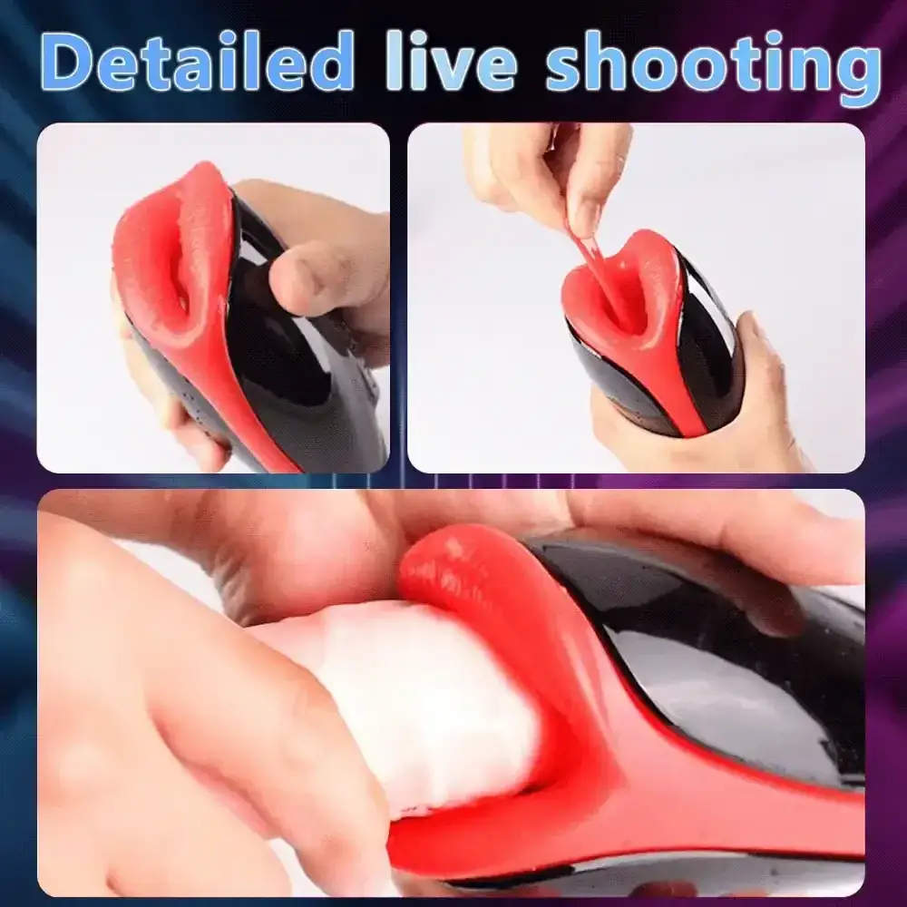 masturbador silicona suave oral realista
