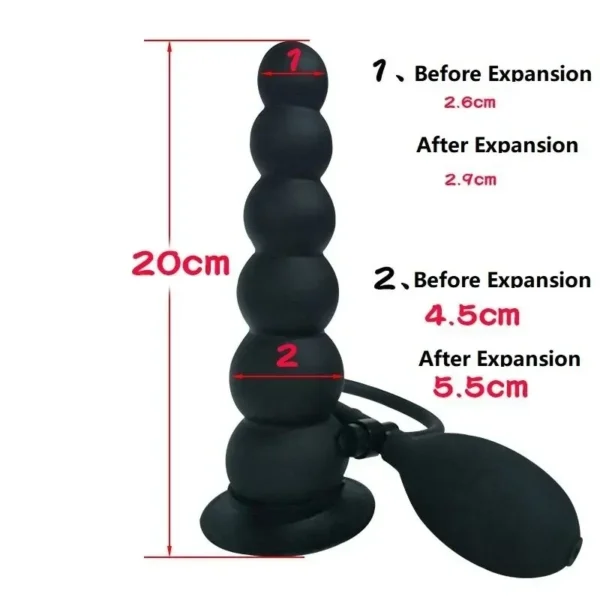 plug anal con control manual inflable